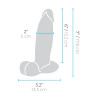B-VIBE SLIPSKIN REALISTIC SILICONE DILDO 7 INCH GIRTHY BROWN