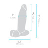 B-VIBE SLIPSKIN REALISTIC SILICONE DILDO 7 INCH GIRTHY CREAM