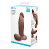 B-VIBE SLIPSKIN REALISTIC SILICONE DILDO 8 INCH GIRTHY BROWN