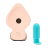 B-VIBE SLIPSKIN REALISTIC SILICONE DILDO 8 INCH GIRTHY CREAM