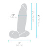 B-VIBE SLIPSKIN REALISTIC SILICONE DILDO 8 INCH GIRTHY CREAM