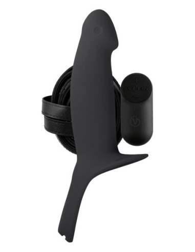 VIRGITE H4 VIBRATING HOLLOW STRAP H4 SIZE L BLACK