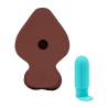 B-VIBE SLIPSKIN REALISTIC SILICONE DILDO 9 INCH GIRTHY BROWN