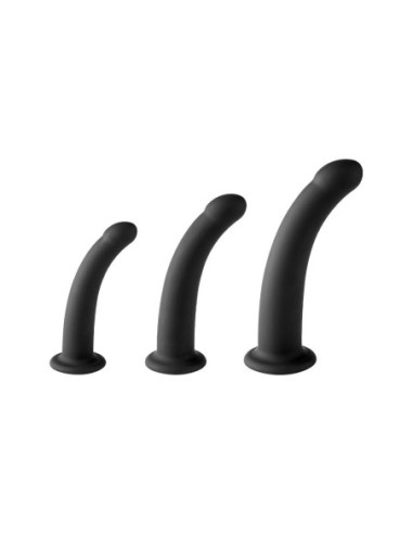 VIRGITE  SET OF 3 DILDOS SIZES S M L BLACK