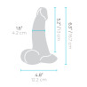 B-VIBE SLIPSKIN REALISTIC SILICONE DILDO 6.5 INCH CURVED BROWN