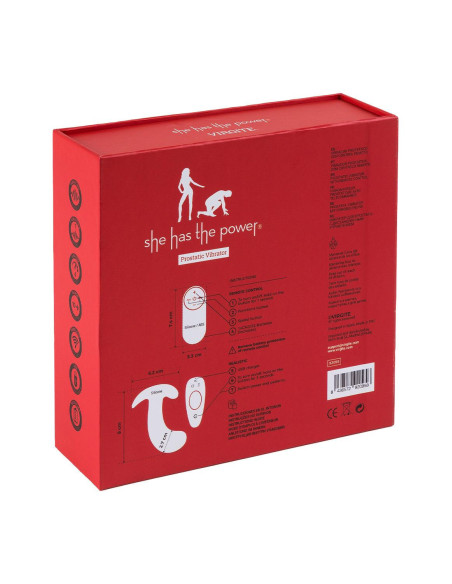 VIRGITE  PROSTATIC VIBRATOR WITH REMOTE CONTROL BLACK