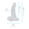 B-VIBE SLIPSKIN REALISTIC SILICONE DILDO 6.5 INCH CURVED CREAM