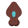 B-VIBE SLIPSKIN REALISTIC SILICONE DILDO 9 INCH CURVED BROWN