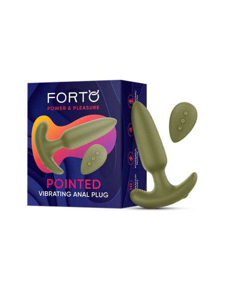FORTO POINTED VIBRATING PLUG GREEN