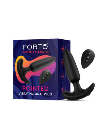 FORTO POINTED VIBRATING  PLUG BLACK