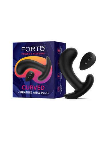 FORTO CURVED VIBRATING PLUG BLACK