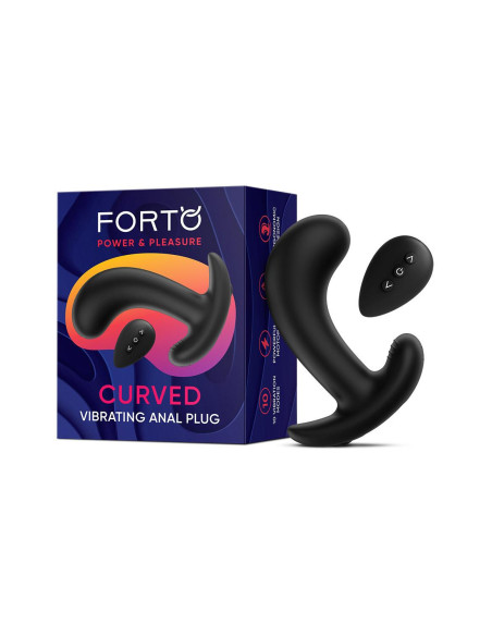 FORTO CURVED VIBRATING PLUG BLACK