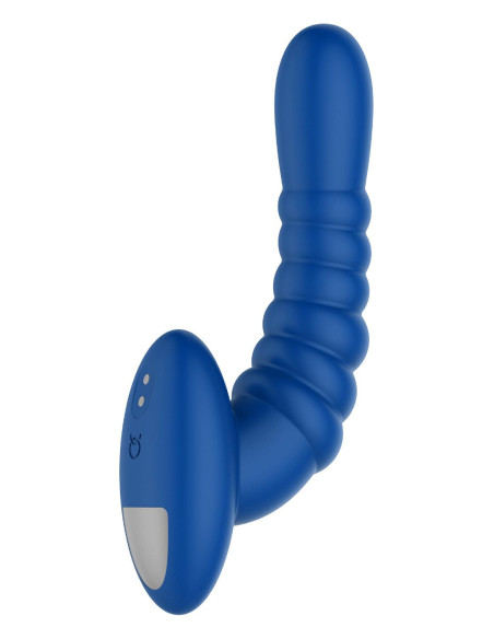 FORTO RIBBED PRO VIBRATING MASSAGER BLUE