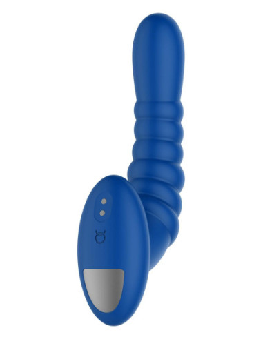 FORTO RIBBED PRO VIBRATING MASSAGER BLUE