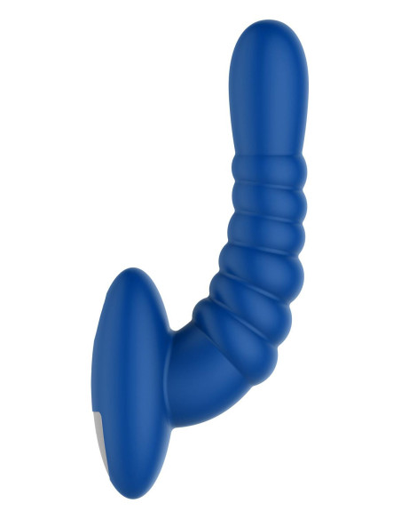 FORTO RIBBED PRO VIBRATING MASSAGER BLUE