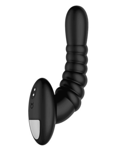FORTO RIBBED PRO VIBRATING MASSAGER BLACK