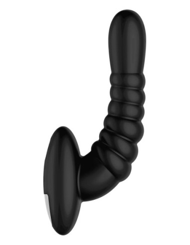 FORTO RIBBED PRO VIBRATING MASSAGER BLACK