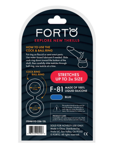 FORTO F-81 DOUBLE RING 51MM BLUE