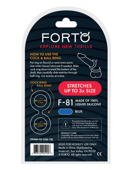 FORTO F-81 DOUBLE RING 51MM BLUE