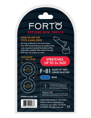 FORTO F-81 DOUBLE RING 47MM BLUE