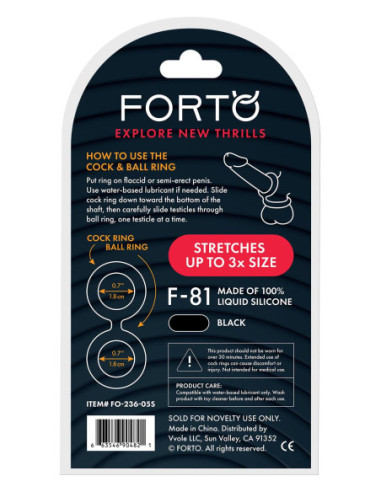FORTO F-81 DOUBLE RING 44MM BLACK