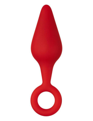 FORTO F-10 SILICONE PLUG W/ PULL RING SMALL RED
