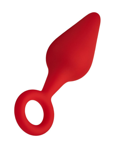 FORTO F-10 SILICONE PLUG W/ PULL RING SMALL RED
