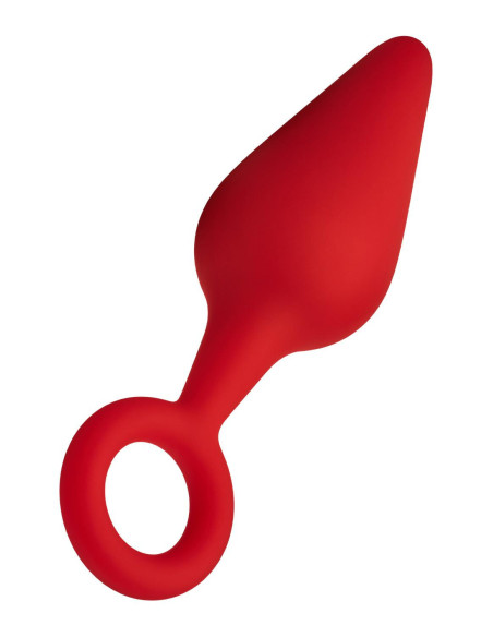 FORTO F-10 SILICONE PLUG W/ PULL RING MEDIUM RED