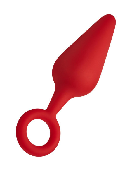 FORTO F-10 SILICONE PLUG W/ PULL RING LARGE RED