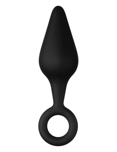 FORTO F-10 SILICONE PLUG W/ PULL RING SMALL BLACK