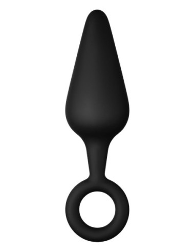FORTO F-10 SILICONE PLUG W/ PULL RING LARGE BLACK