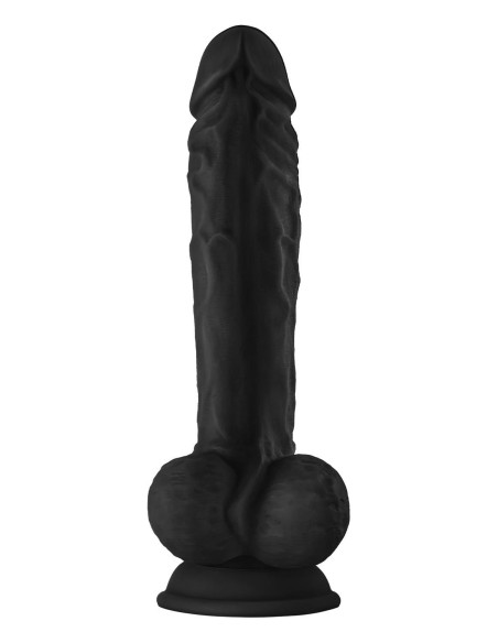 SHAFT MODEL A 10.5 INCH LIQUID SILICONE DONG WITH BALLS BLACK