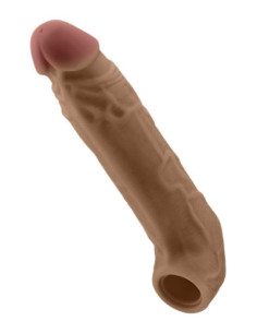 SHAFT SHEATH MODEL F SIZE 1 7.8 INCH LIQUID SILICONE SLEEVE OAK 2