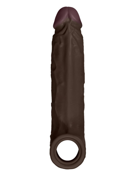 SHAFT SHEATH MODEL F 6.9 INCH LIQUID SILICONE SLEEVE MAHOGANY