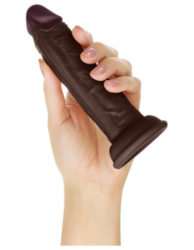 Realistyczne dildo Shaft Model J 5.5 inch płynny silikon Mohogany