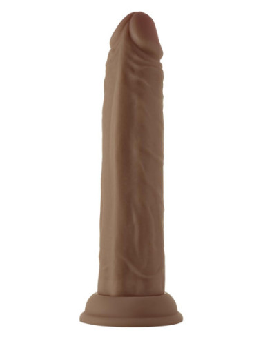 Realistyczne dildo z wibracjami i jądrami Shaft Model J 8.5 inch z płynnym silikonem Oak