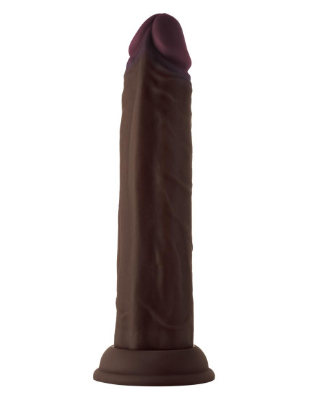 Realistyczne dildo z wibracjami i jądrami Shaft Model J 8.5 inch z płynnym silikonem Mahogany