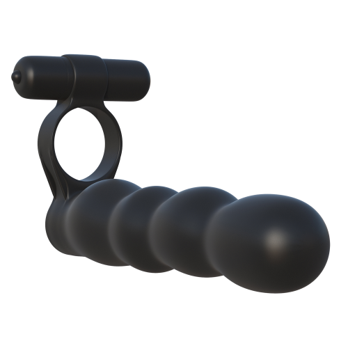FANTASY C-RINGZ POSABLE PARTNER DOUBLE PENETRATOR BLACK