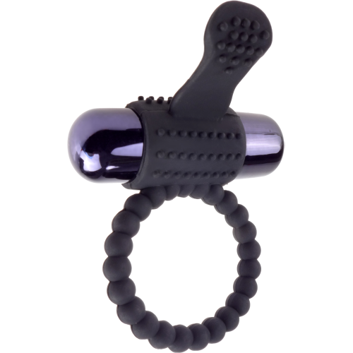 FANTASY C-RINGZ VIBRATING SILICONE SUPER RING BLACK
