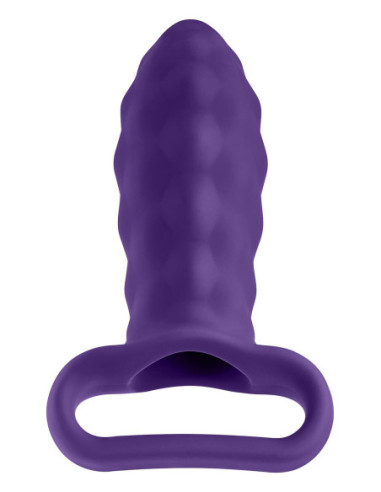 Ciemno fioletowy bezprzewodowy zdalny wibrator Bullet Versa FemmeFunn with P Sleve