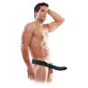 FETISH FANTASY SERIES 8 INCH HOLLOW STRAP-ON BLACK