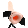 FETISH FANTASY SERIES 8 INCH VIBRATING HOLLOW STRAP-ON LIGHT
