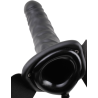 FETISH FANTASY SERIES 8 INCH VIBRATING HOLLOW STRAP-ON BLACK