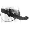 FETISH FANTASY SERIES 8 INCH VIBRATING HOLLOW STRAP-ON BLACK