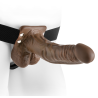 FETISH FANTASY SERIES 7 INCH HOLLOW STRAP-ON WITH BALL BROWN