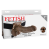 FETISH FANTASY SERIES 7 INCH HOLLOW STRAP-ON WITH BALL BROWN