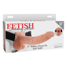 FETISH FANTASY SERIES 9 INCH HOLLOW STRAP-ON WITH BALLS LIGHT