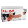 FETISH FANTASY SERIES 7 INCH VIBRATING HOLLOW STRAP-ON WITH BALLS LIGHT