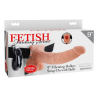 FETISH FANTASY SERIES 9 INCH VIBRATING HOLLOW STRAP-ON WITH BALLS LIGHT