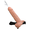 FETISH FANTASY SERIES 9 INCH SQUIRTING HOLLOW STRAP-ON LIGHT